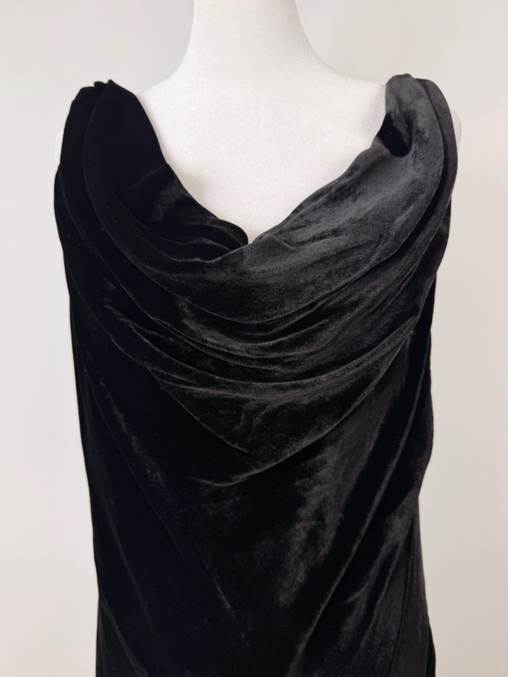 NWOT J. PETERMAN Drapey Formal Party Wedding Guest Black Velvet Dress Sz 18 $268 - Picture 3 of 14